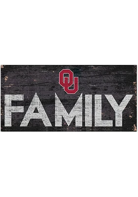 Oklahoma Sooners Family 6x12 Sign - Red