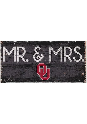 Oklahoma Sooners Mr and Mrs Sign - Red