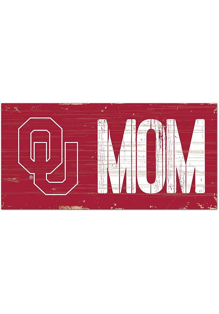 Oklahoma Sooners MOM Sign - Red