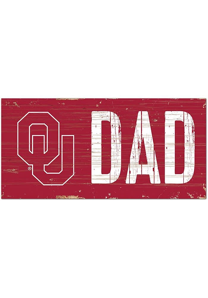Oklahoma Sooners DAD Sign - Red