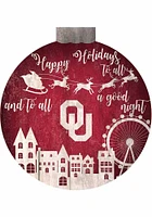 Oklahoma Sooners Christmas Village Sign - Red