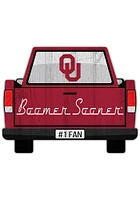 Oklahoma Sooners Truck Back Cutout Sign - Red
