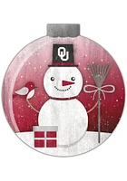 Oklahoma Sooners Snowglobe 12 Inch Sign - Red