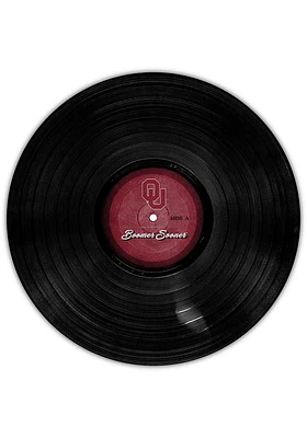 Oklahoma Sooners 12 Inch Vinyl Circle Sign - Red