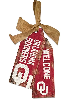 Oklahoma Sooners Team Tags Sign - Red
