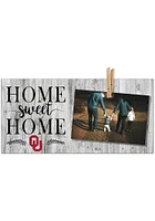Oklahoma Sooners Home Sweet Home Clothespin Picture Frame - Red