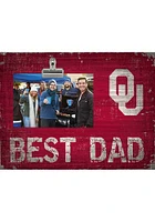 Oklahoma Sooners Best Dad Clip Picture Frame - Red
