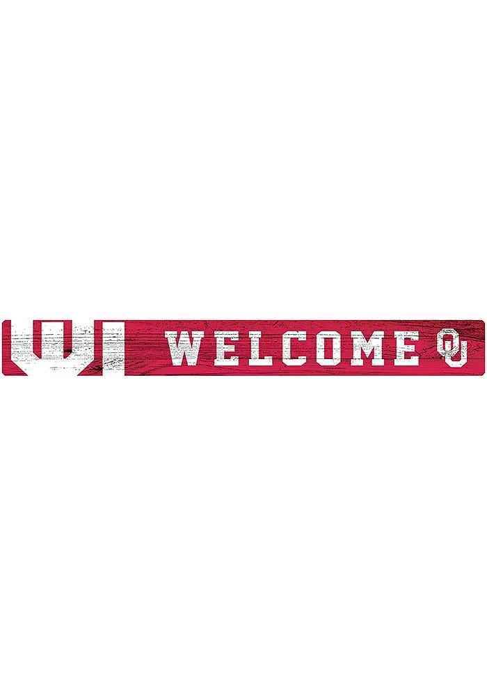 Oklahoma Sooners Welcome Strip Sign - Red