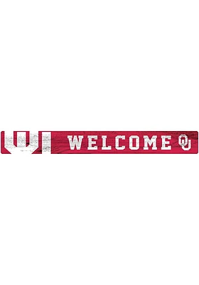 Oklahoma Sooners Welcome Strip Sign - Red