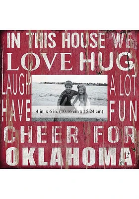 Oklahoma Sooners In This House 10x10 Picture Frame - Red