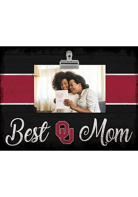 Oklahoma Sooners Best Mom Clip Picture Frame - Red