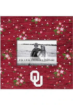 Oklahoma Sooners Floral Picture Frame - Red