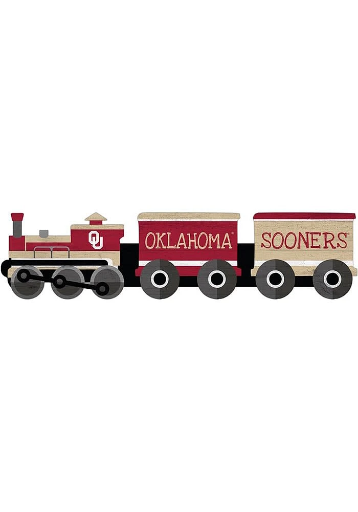Oklahoma Sooners Train Cutout Sign - Red