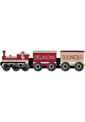 Oklahoma Sooners Train Cutout Sign - Red