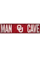 Oklahoma Sooners Man Cave 6x24 Sign - Red