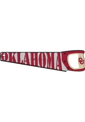Oklahoma Sooners Wood Handsaw Sign - Red