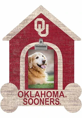 Oklahoma Sooners Dog Bone House Clip Picture Frame - Red