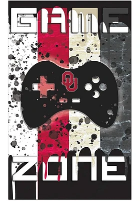Oklahoma Sooners Grunge Game Zone Sign - Red