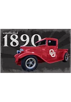 Oklahoma Sooners Established Truck Sign - Red
