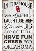 Oklahoma Sooners In This House 11x19 Sign - Red