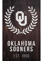 Oklahoma Sooners Laurel Wreath Sign - Red
