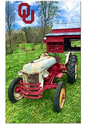 Oklahoma Sooners Farmscape Sign - Red