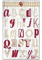Oklahoma Sooners Alphabet Sign - Red