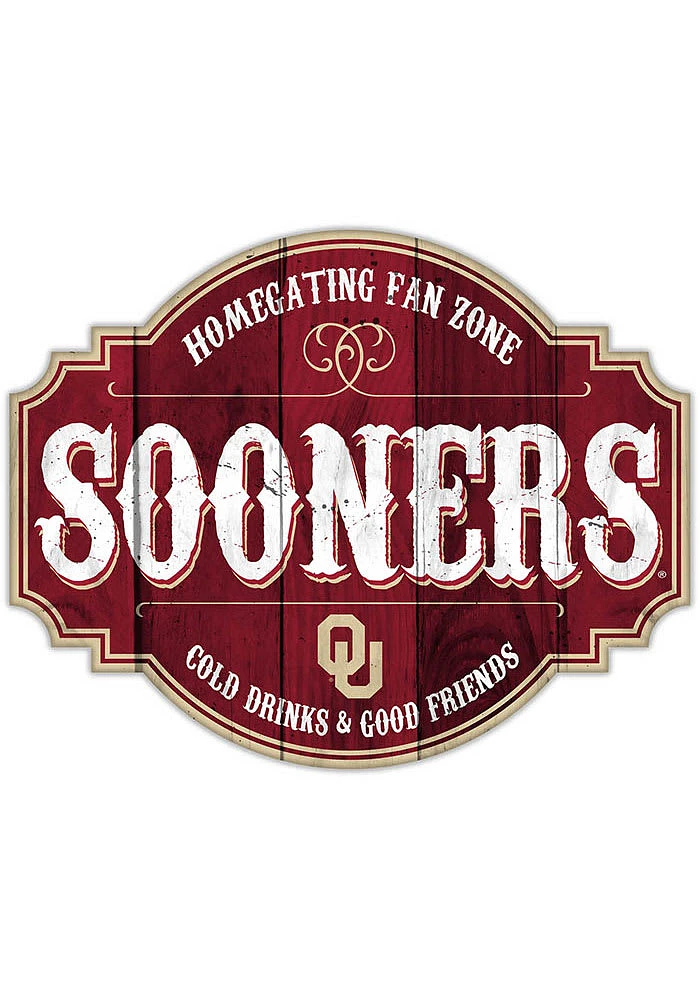 Oklahoma Sooners 24 Inch Homegating Tavern Sign - Red