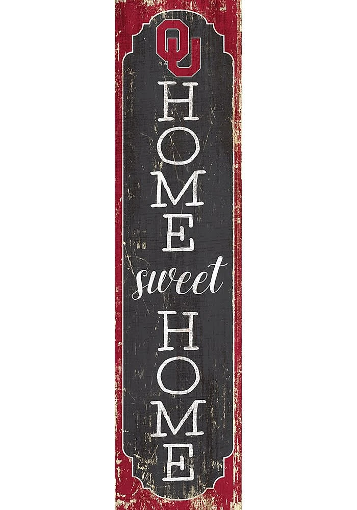 Oklahoma Sooners 48 Inch Home Sweet Home Leaner Sign - Red