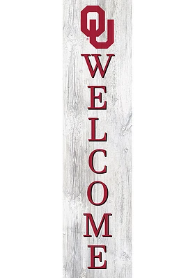 Oklahoma Sooners 48 Inch Welcome Leaner Sign - Red