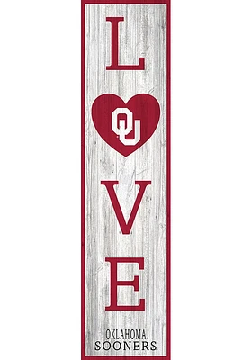 Oklahoma Sooners 48 Inch Love Leaner Sign - Red