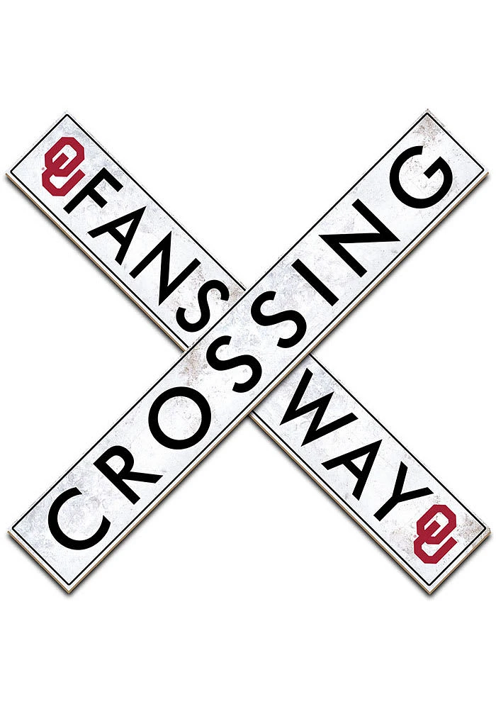 Oklahoma Sooners 48 Inch Fans Way Crossing Wall Art - Red