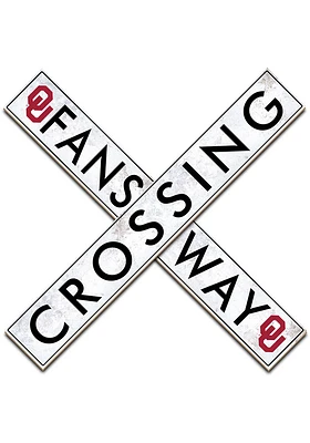 Oklahoma Sooners 48 Inch Fans Way Crossing Wall Art - Red