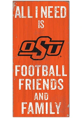 Oklahoma State Cowboys Football Friends and Family Sign - Black