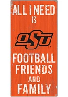 Oklahoma State Cowboys Football Friends and Family Sign - Black