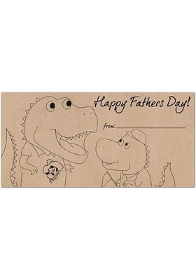 Oklahoma State Cowboys Fathers Day Coloring Sign - Black