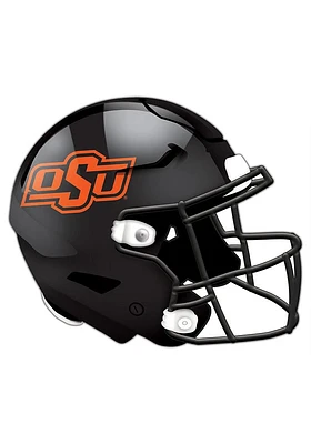 Oklahoma State Cowboys 24in Helmet Cutout Sign - Black