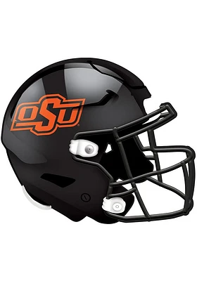 Oklahoma State Cowboys 12in Authentic Helmet Sign - Black