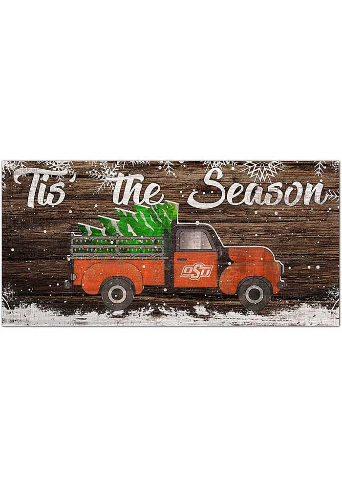 Oklahoma State Cowboys Tis the Season 6x12 Sign - Black