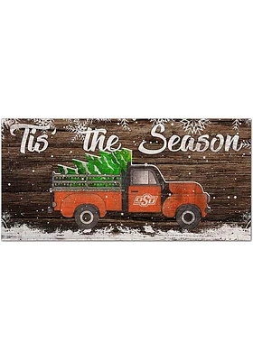 Oklahoma State Cowboys Tis the Season 6x12 Sign - Black