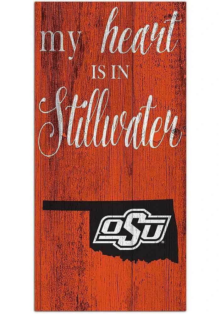 Oklahoma State Cowboys My Heart State Sign - Black