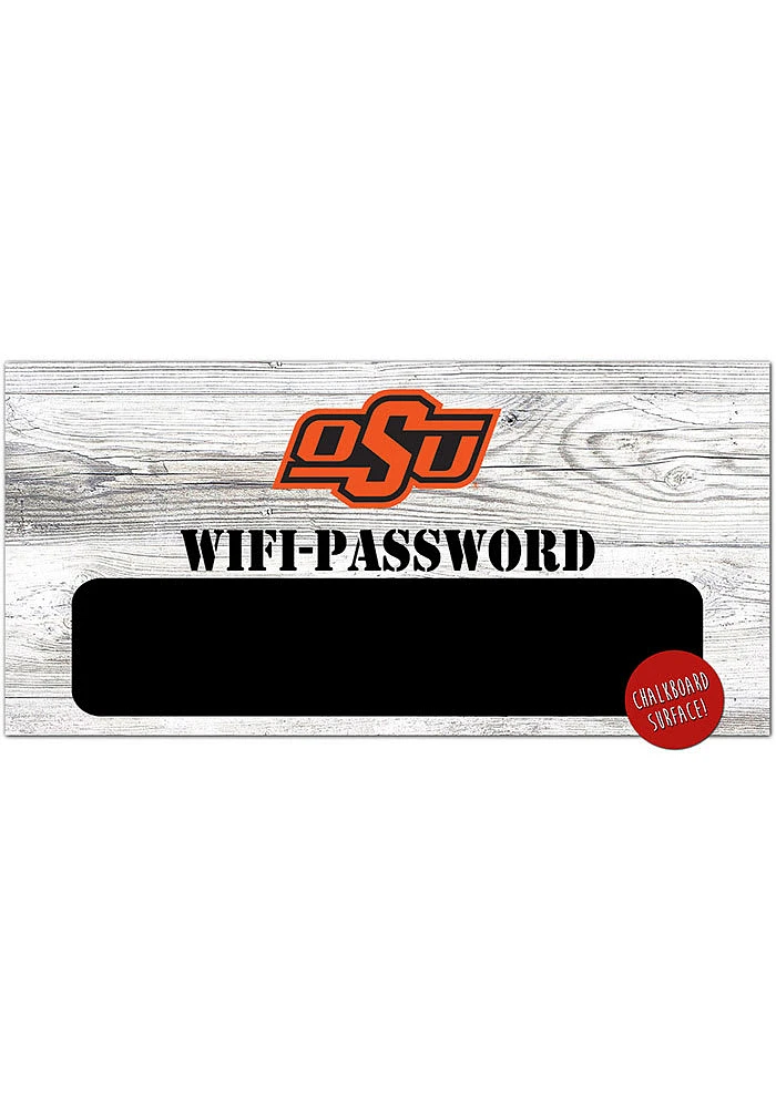 Oklahoma State Cowboys Wifi Password 6x12 Sign - Black