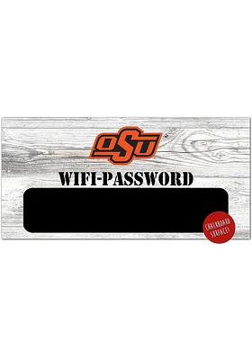 Oklahoma State Cowboys Wifi Password 6x12 Sign - Black