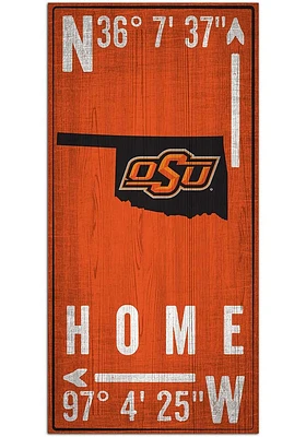 Oklahoma State Cowboys Coordinate Sign - Black
