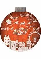 Oklahoma State Cowboys Christmas Village Sign - Black