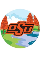 Oklahoma State Cowboys Landscape Circle Sign - Black