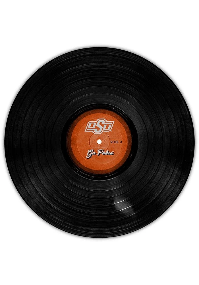 Oklahoma State Cowboys 12 Inch Vinyl Circle Sign - Black
