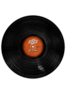 Oklahoma State Cowboys 12 Inch Vinyl Circle Sign - Black