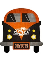 Oklahoma State Cowboys Team Bus Sign - Black