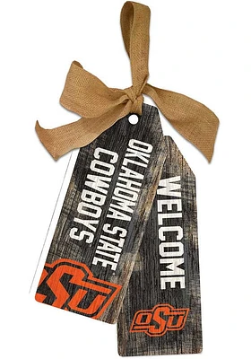 Oklahoma State Cowboys Team Tags Sign - Black